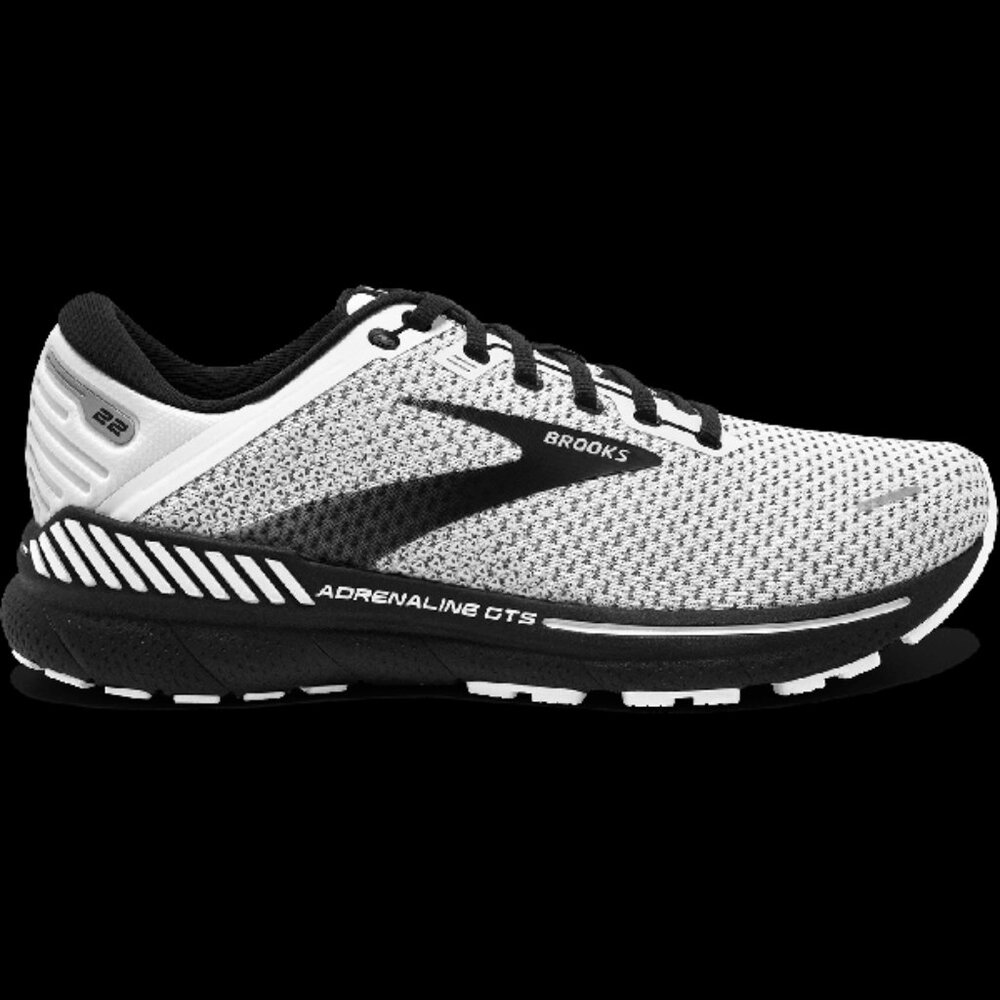 Brooks Men's Adrenaline GTS White and Black Running Shoe